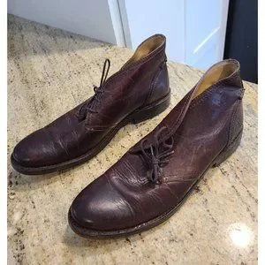 FRYE Men\'s Brown Leather Lace Up Chukka Boots/Shoes Size 8.5D Frye Paul Chukka Boots Mens 8.5 D 87880 Brown Leather Lace  main image 3